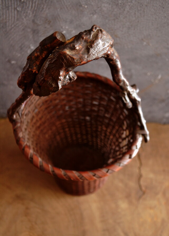 時代籠 竹籠 花器 古籠 籠 花生け 花籠 古竹Antique Sam's Collection