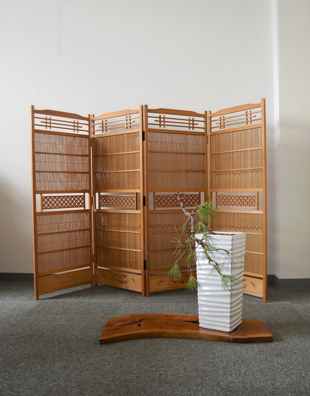 Antique Sam S Collection 御簾 衝立 屏風 夏建具 間仕切り パーテーション