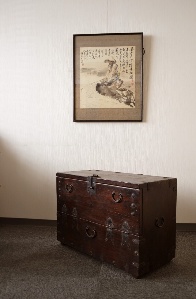 李朝バンダジ　韓国アンティーク家具　李朝箪笥