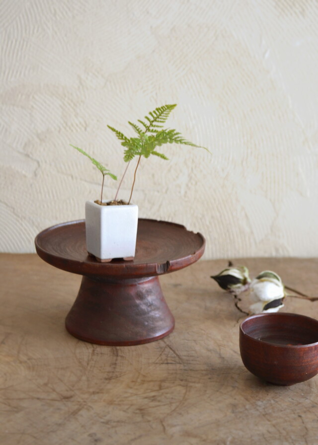 李朝　木台　祭器　高坏　菓子皿  木台　(大）直径165ｍｍ
