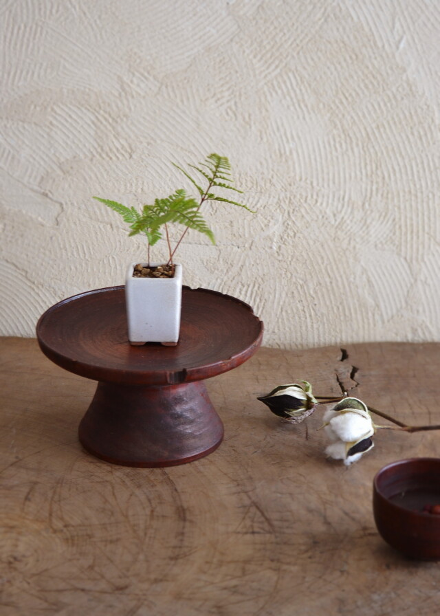 李朝　木台　祭器　高坏　菓子皿  木台　(大）直径165ｍｍ