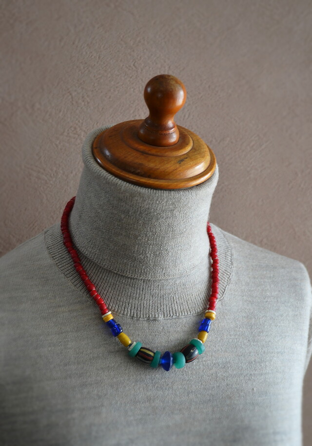 Antique Sam's Collection アンティークビーズネックレス 蜻蛉玉