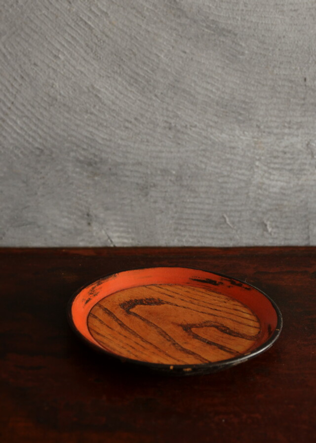 　民藝　木皿 小皿　茶台　根来　　木製工芸品　古道具