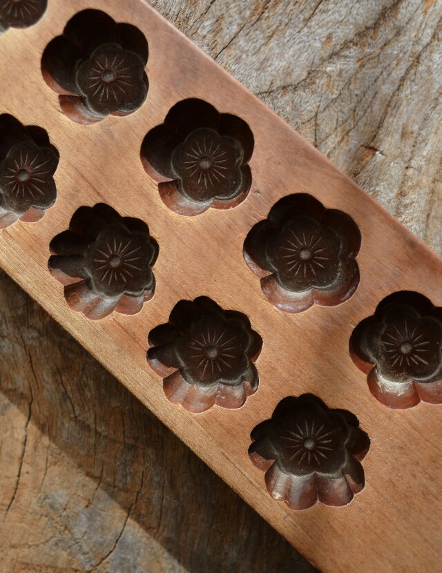 菓子型 梅桃桜 民藝 古道具 インテリア小物