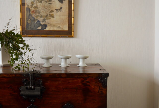 白磁祭器 　蝋燭立て　急須台　コンポート　和食器　白磁器　キャンドルスタンド　再入荷　1個