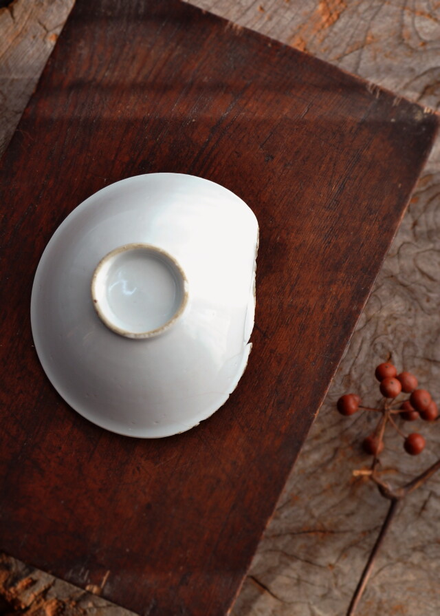 白磁たわみ茶碗　白磁茶器　白磁茶碗　湯冷まし　茶海　茶荷　しずく型　　金継教材　