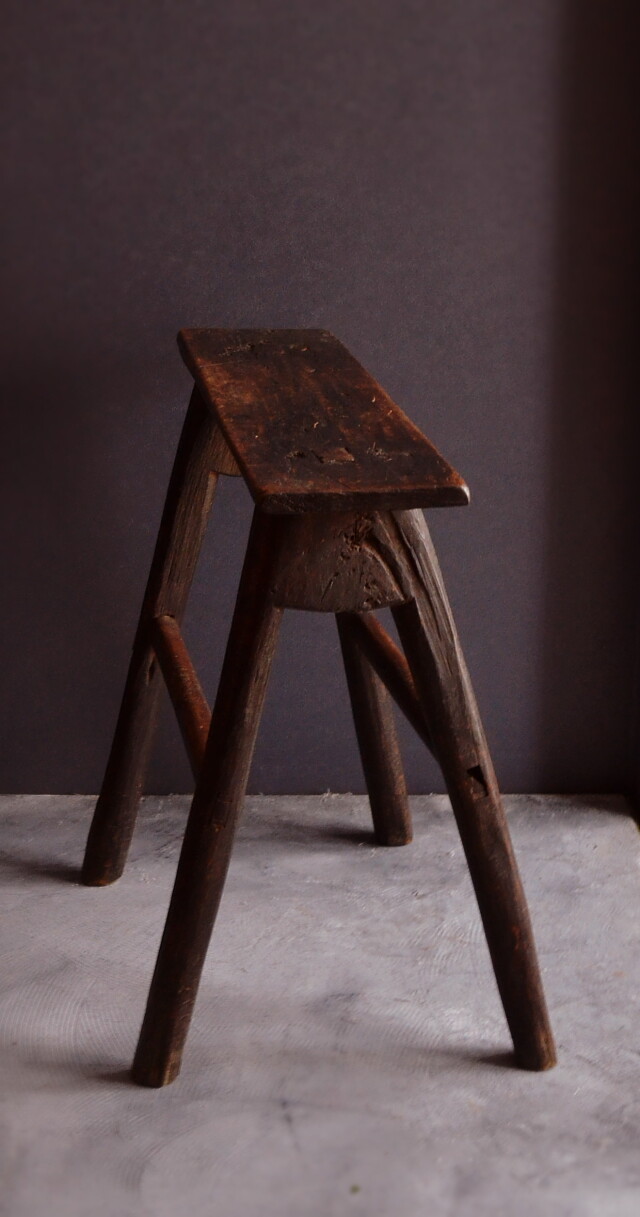 古木椅子　花台　プリミティブチェア　古い椅子　アンティークチェア