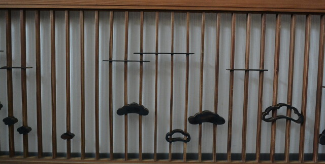 黒柿富士図欄間　一枚　建具