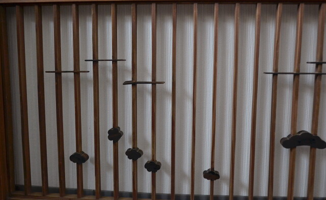 黒柿富士図欄間　一枚　建具