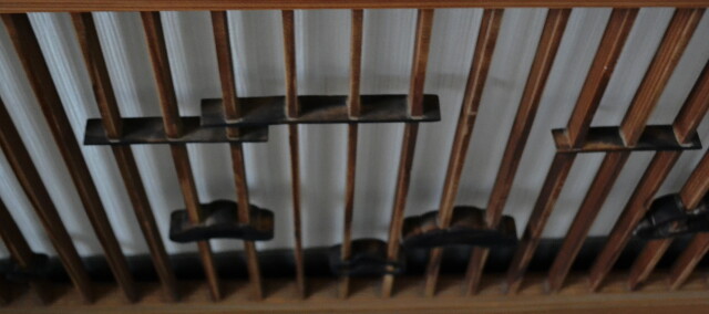 黒柿富士図欄間　一枚　建具