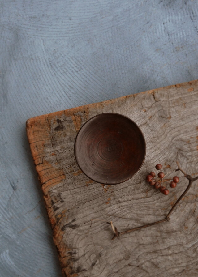 李朝 木台 祭器 高坏 菓子皿 急須台 103mm Antique Sam's
