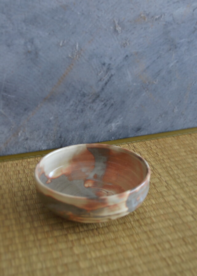 平安京泉作　白釉茶碗　粉引茶碗　平茶碗　茶道具　抹茶碗　白泥茶碗