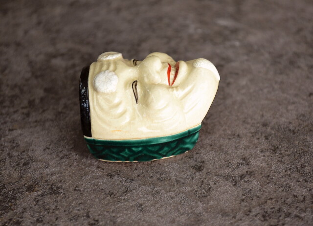 清閑寺窯　色絵翁香合　茶道具　杉田祥平