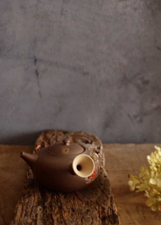 篆刻陶器 楽雅堂 天竜峡焼 茶器 急須 煎茶道具 茶道具 骨董 古美術