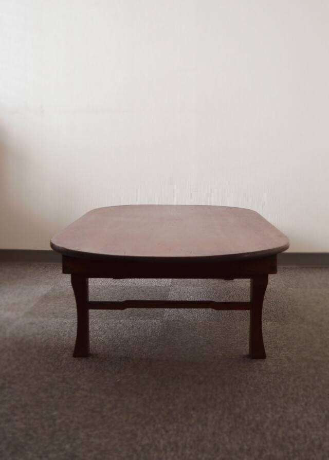 大きなちゃぶ台　楕円形ちゃぶ台　机　テーブル　民藝  古道具 食台　オーバル