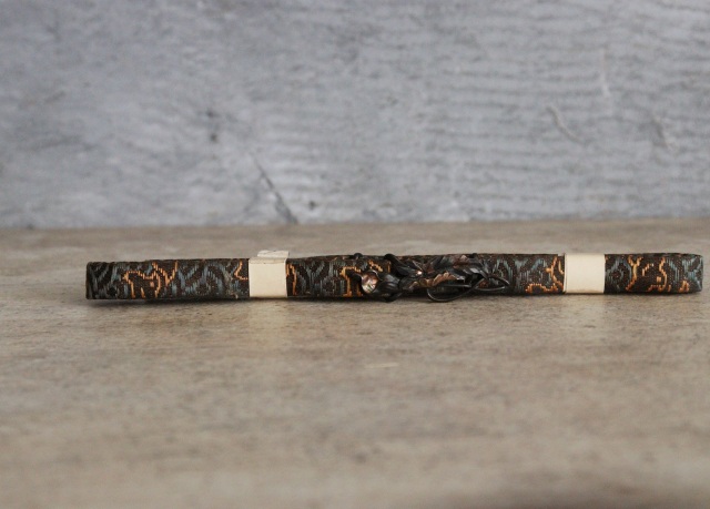 アンティーク帯留め 彫金 蓮 帯締め 彫金技法