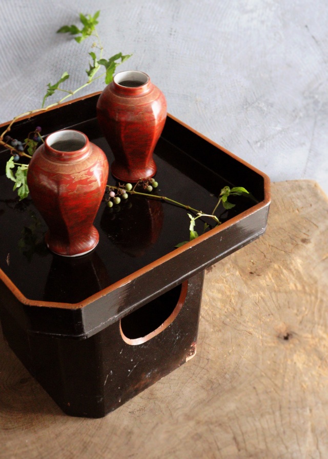 三方 漆膳 お膳 お月見 三宝 飾り台Antique Sam's Collection