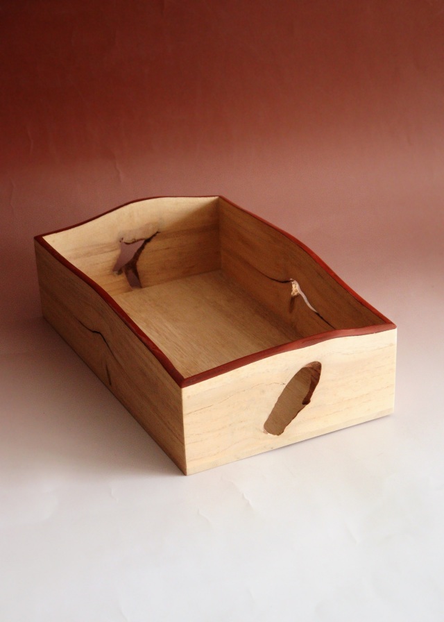 煙草盆　茶道具　指物師　福井誠山作　