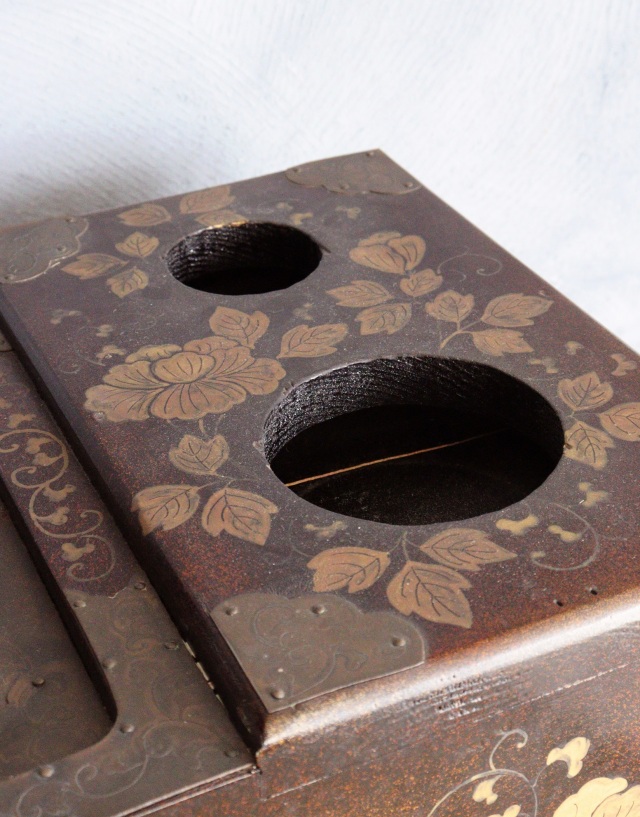 蒔絵長火鉢　梨地　手あぶり　蒔絵火鉢　卓上火鉢　煎茶　風炉　