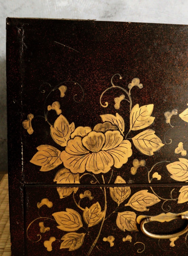 蒔絵長火鉢 梨地 手あぶり 蒔絵火鉢 卓上火鉢 煎茶 風炉 Antique Sam's