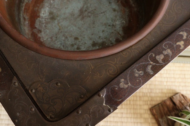 蒔絵長火鉢　梨地　手あぶり　蒔絵火鉢　卓上火鉢　煎茶　風炉　