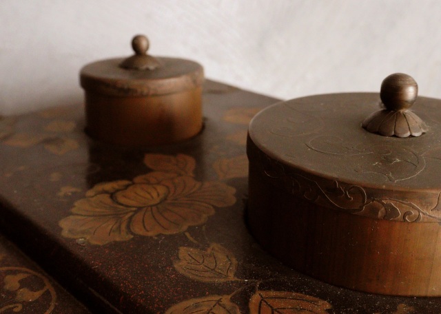 蒔絵長火鉢　梨地　手あぶり　蒔絵火鉢　卓上火鉢　煎茶　風炉　