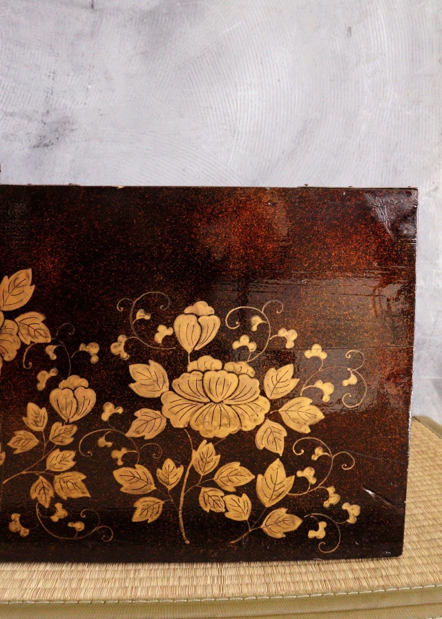 蒔絵長火鉢 梨地 手あぶり 蒔絵火鉢 卓上火鉢 煎茶 風炉 Antique Sam's