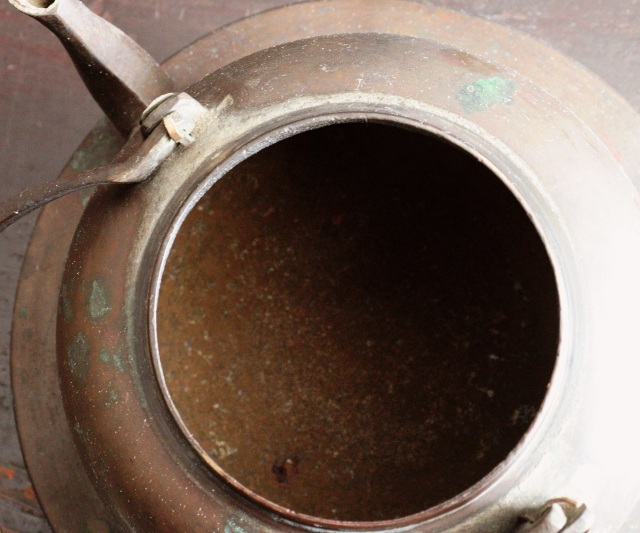 銅製打ち出し薬缶 水注 煎茶道具 茶道具 アウトドア 古道具