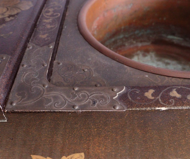 蒔絵長火鉢　梨地　手あぶり　蒔絵火鉢　卓上火鉢　煎茶　風炉　