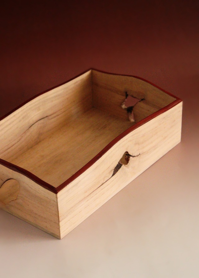 煙草盆　茶道具　指物師　福井誠山作