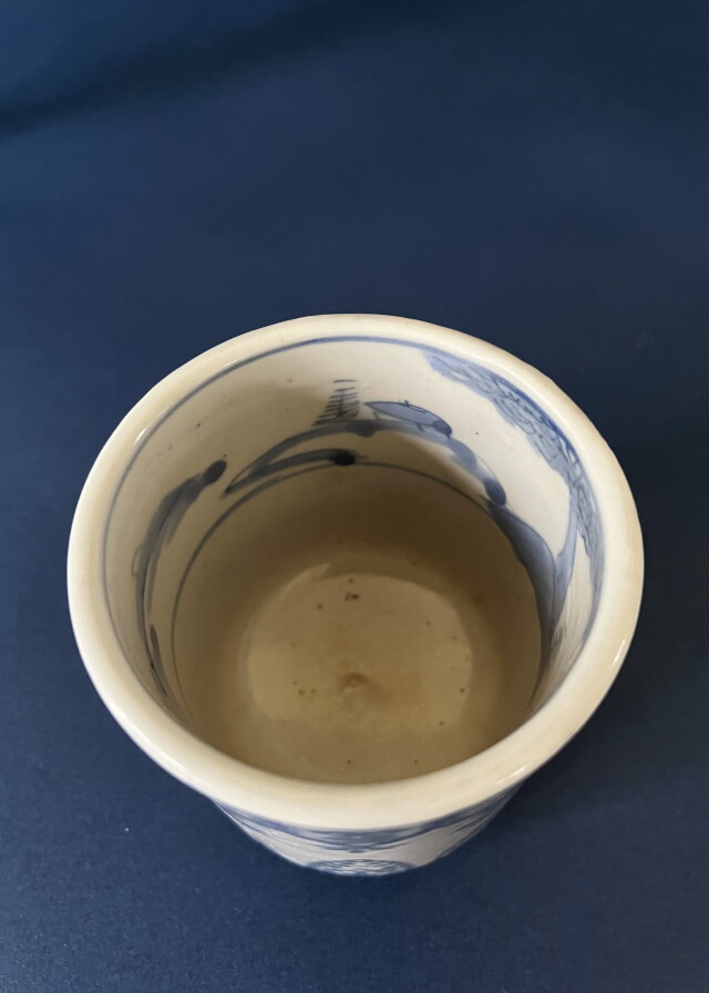 瓔珞図湯飲み茶碗（長花堂製）