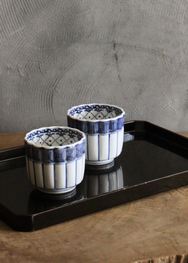 呉須染付 筒茶碗 火入れ 茶道具 古美術 古道具 アンティーク 呉須染付 筒茶碗 火入れ 茶道具 古美術 古道具 アンティーク