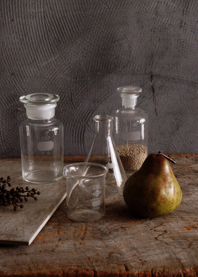 古いガラス瓶　三角フラスコ　ビーカー　ガラス瓶　古道具　透明ガラス　アンティーク　ガラスボトル　