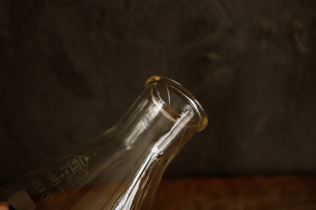 古いガラス瓶　三角フラスコ　ビーカー　ガラス瓶　古道具　透明ガラス　アンティーク　ガラスボトル　