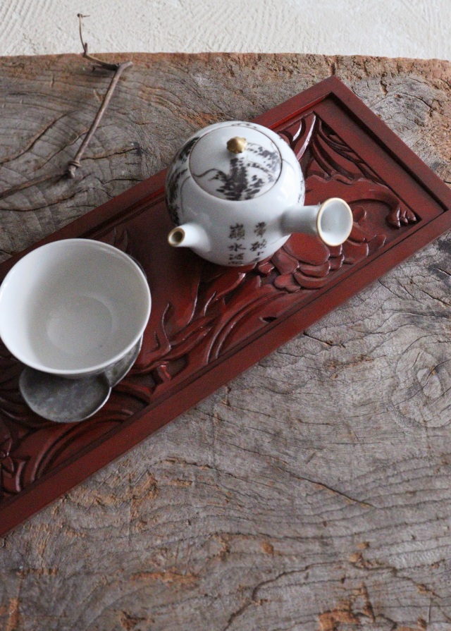 鎌倉彫手鏡 カサブランカ紋様 手仕事 民藝 Antique Sam's Collection