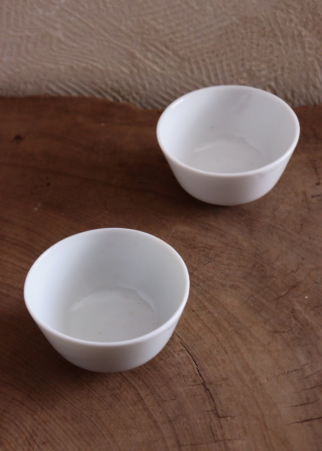 白磁煎茶茶碗　向付　小鉢　白磁　2客組