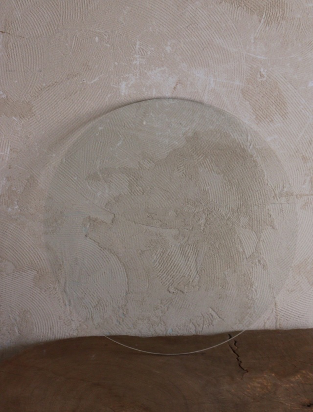 李朝木鉢脚付き　ガラス付き　木製捏鉢　民藝　茶卓　ミニテーブル　木鉢　　李朝家具　捏ね鉢　