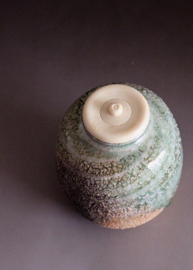 茶道具 茶器 新歓嗣作 伊賀茶入 茶道具 茶器 Antique Sam's Collection