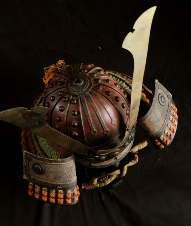 兜一式 等身大甲冑 色々威 大鎧 面頬 前立て 鎧兜 甲冑 武具 具足 武士  時代兜 将軍 　侘寂　samurai
