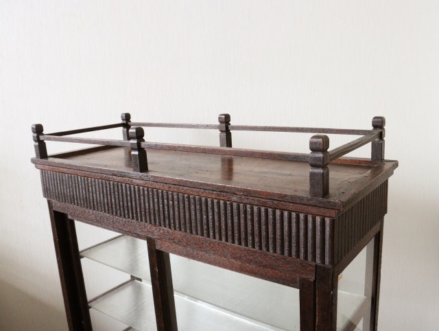 レトロガラスケース　ショーケース　コレクションケース　両面タイプ　ガラスケース　