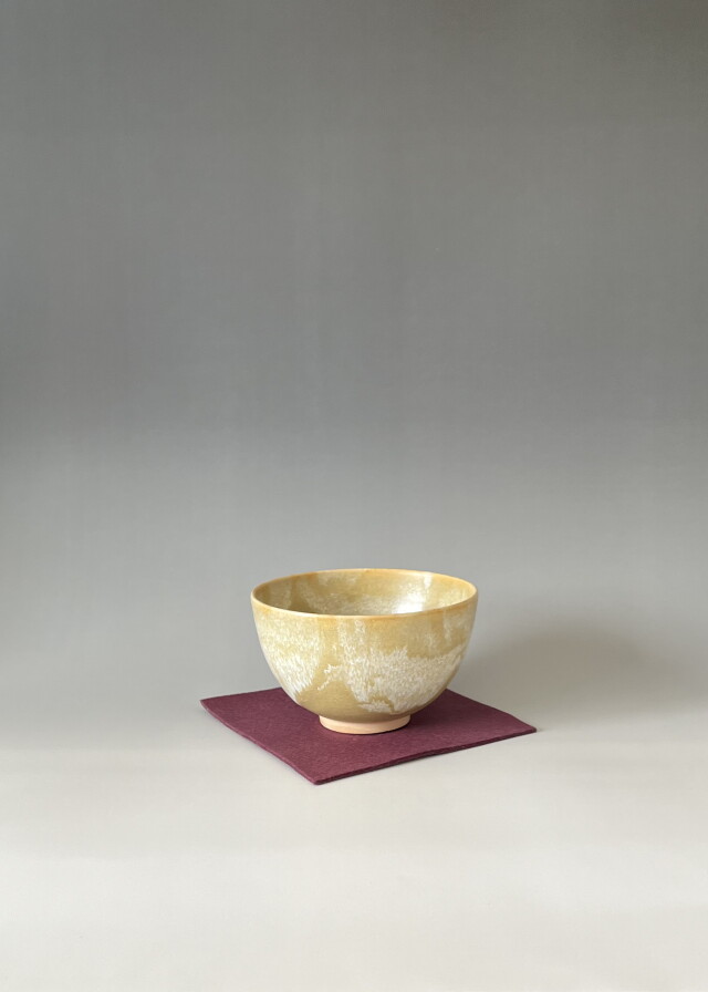 日展評議員 谷口良三 京焼 白泑茶盌 共箱共布栞 白釉茶碗 抹茶碗