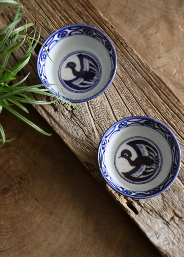 2745 煎茶碗 源右衛門 染付 鳳凰 湯呑 5客 共箱付/蓋付碗 茶碗 茶道具 検索: 館林源右衛門 Yahoo!オークション -「染付 煎茶碗」の落札相場・落札価格