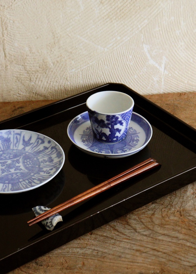 蕎麦猪口■古い伊万里染付花唐草蕎麦猪口10客「太清年製」酒器 ソバチョコ 時代物 蕎麦猪口□古い伊万里染付花唐草蕎麦猪口10客「太清年