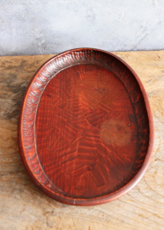 讃岐盆　讃岐彫　楕円　お盆　　煎茶盆　手仕事　民藝　盆