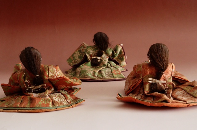 有職雛三人官女 江戸雛 骨董 ひな祭り 桃の節句 日本人形 日本人形