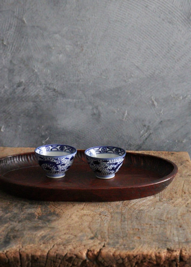 讃岐盆 讃岐彫 楕円 お盆 煎茶盆 手仕事 民藝 盆 Antique Sam's Collection