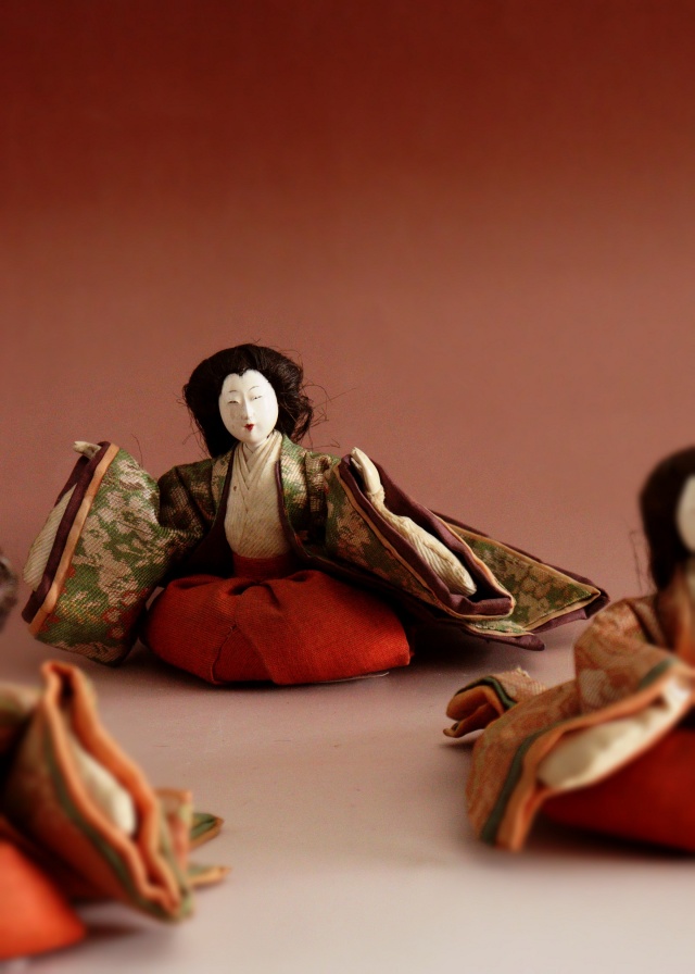 有職雛三人官女 江戸雛 骨董 ひな祭り 桃の節句 日本人形 日本人形