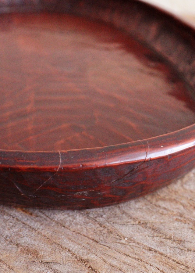 讃岐盆 讃岐彫 楕円 お盆 煎茶盆 手仕事 民藝 盆 Antique Sam's Collection