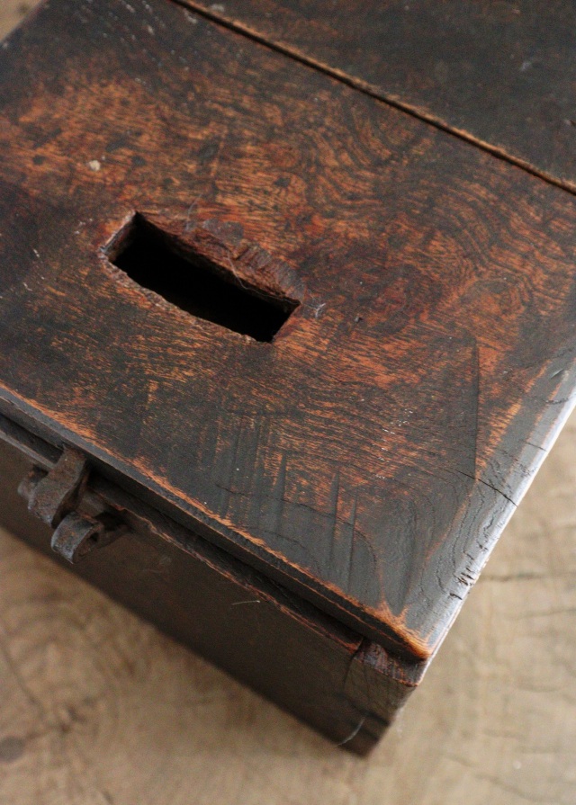 小さな時代銭箱 銭函 豆銭箱 小箱 時代小箱 アンティーク小箱 Antique