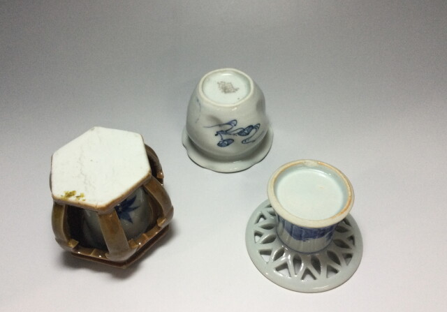 素敵な盃台三個セット